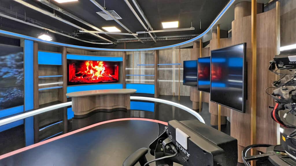 london tv studio, tvstudio design and implementation, tv studio shipping